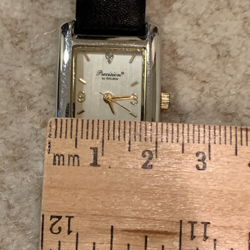 Gruen Precision Diamond Quartz Rectangular Watch - image 3